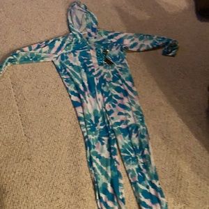 A tie dye pajama set